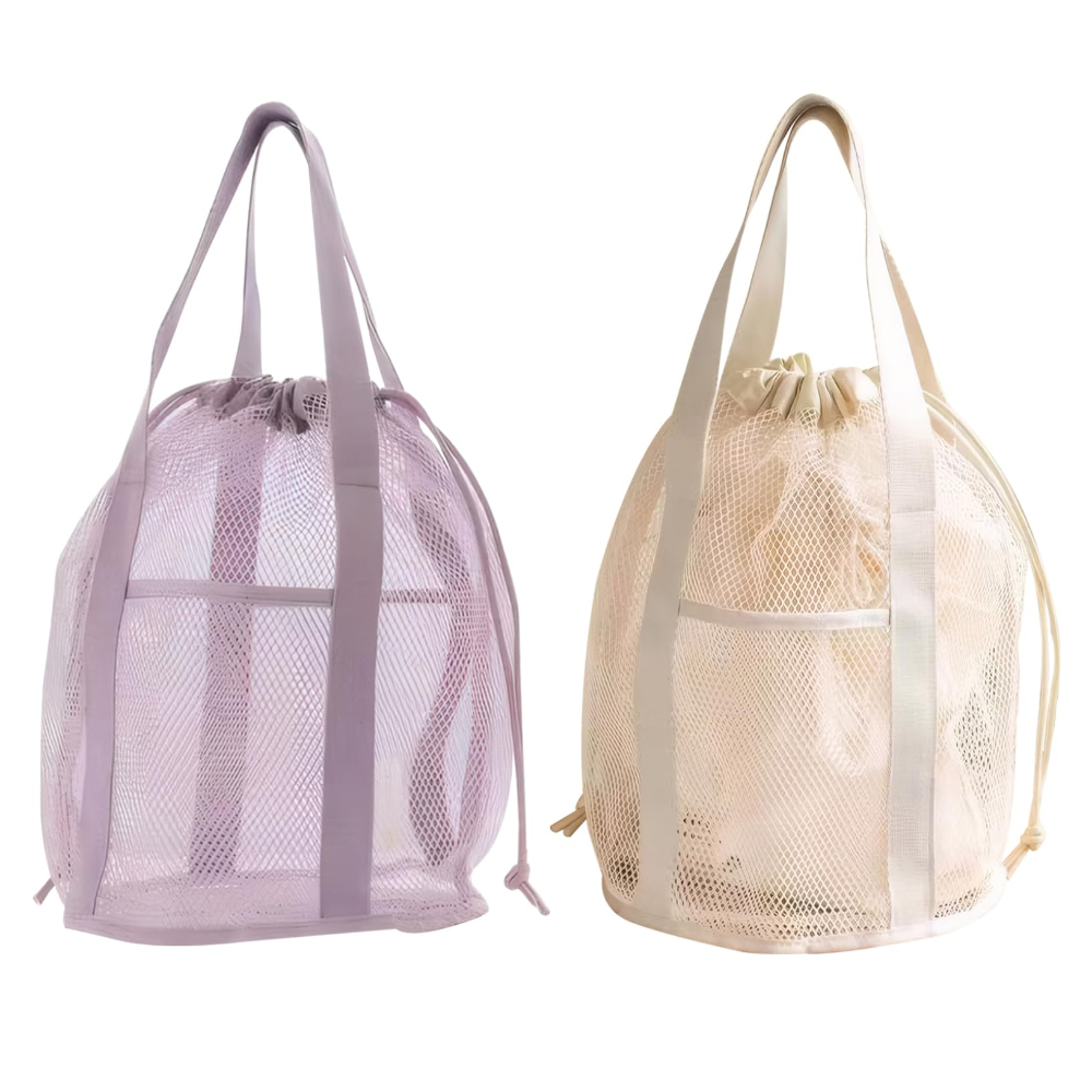 Cosmetic Bags - Travel Toiletry Bag Mesh Hollowed-out Folding