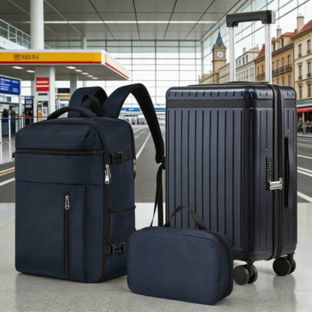 Expandable Hard Shell Luggage Set - 3 Piece 20 Inch Carry On