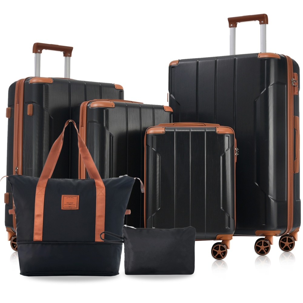Expandable Hard Shell Luggage Set - Hardshell Luggage Sets 6 Piece Suitcase