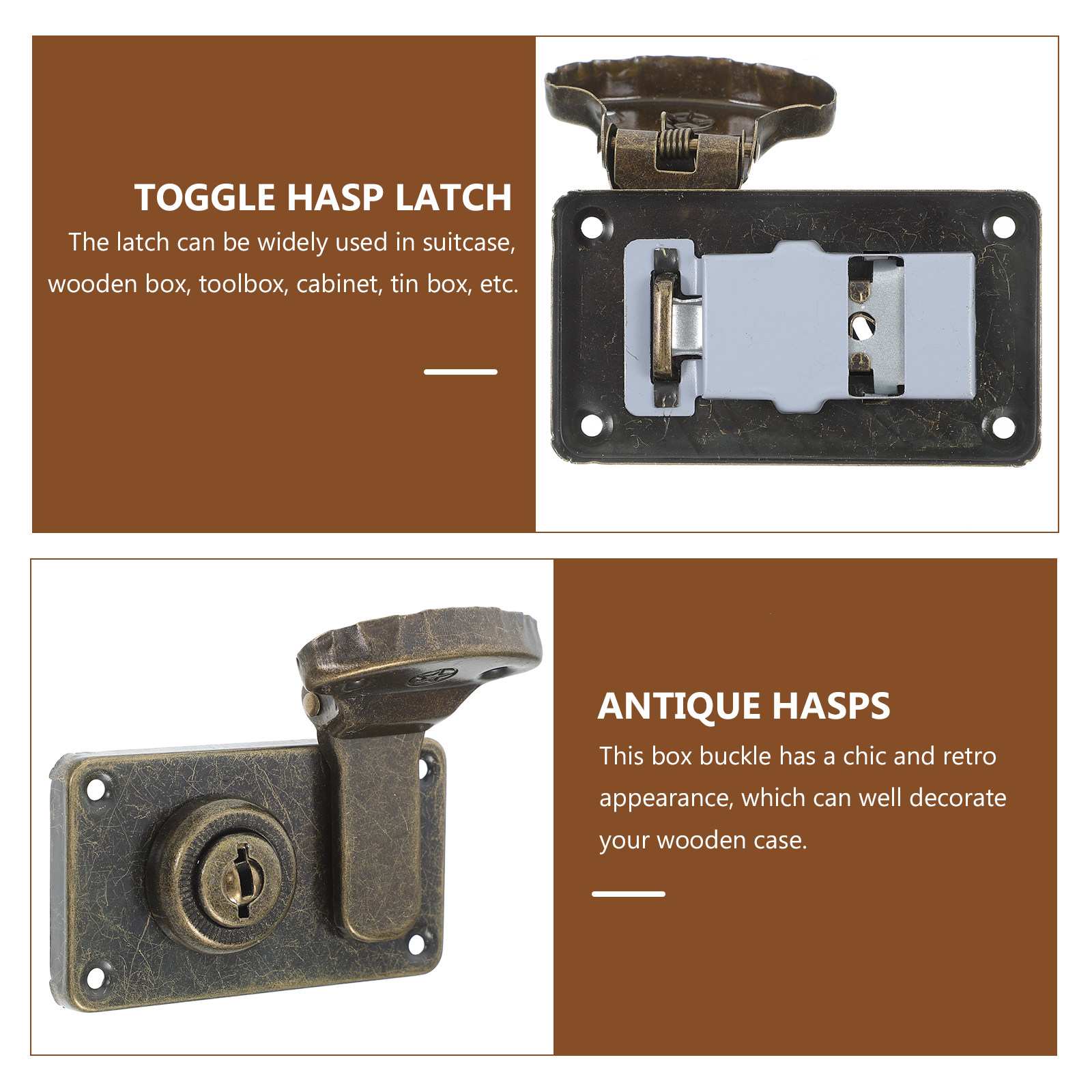 2Pcs Retro Suitcase Lock Hasps - đánh giá và giá Retro Vintage Trunk Suitcase