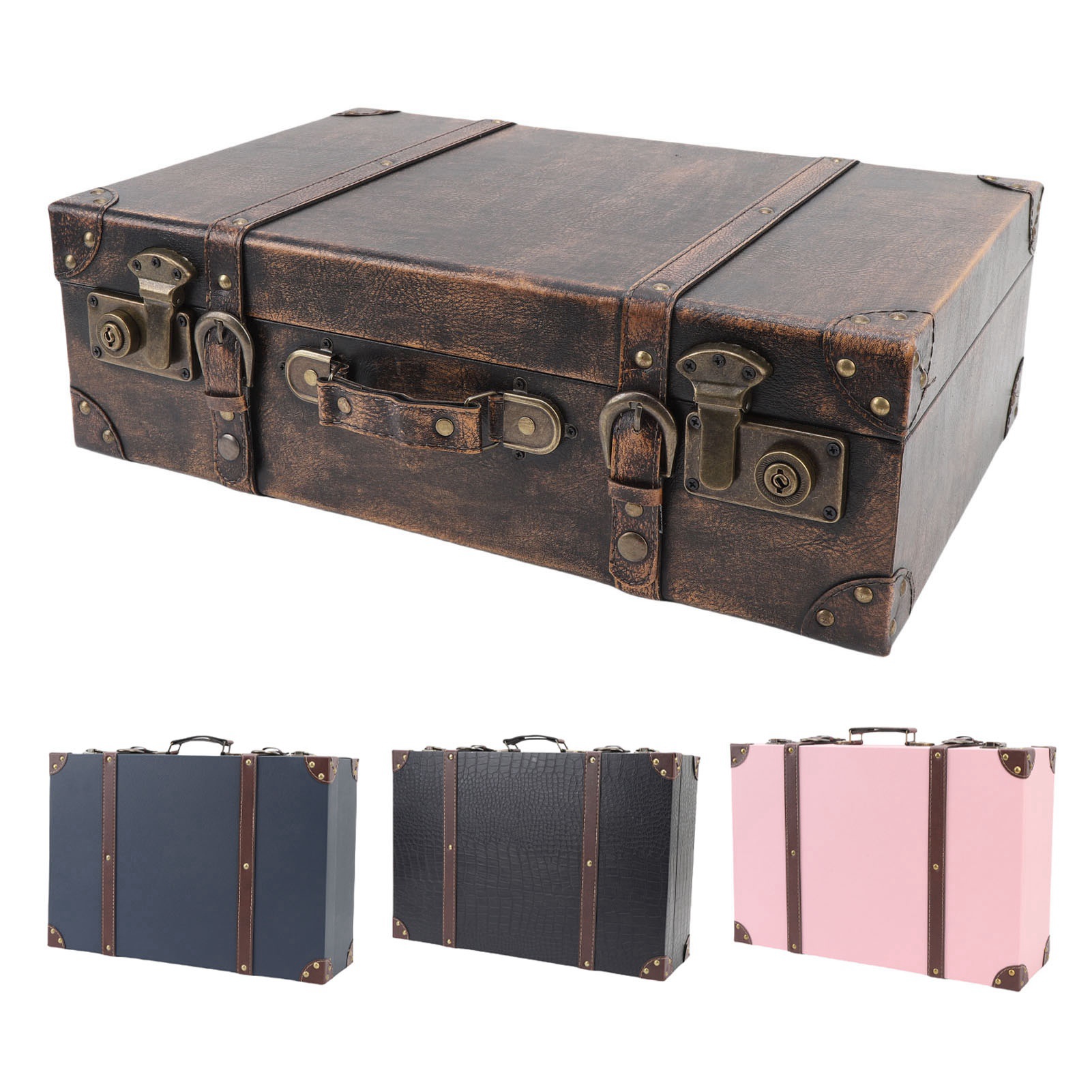Vintage Suitcase Box Travel St - đánh giá và giá Retro Vintage Trunk Suitcase