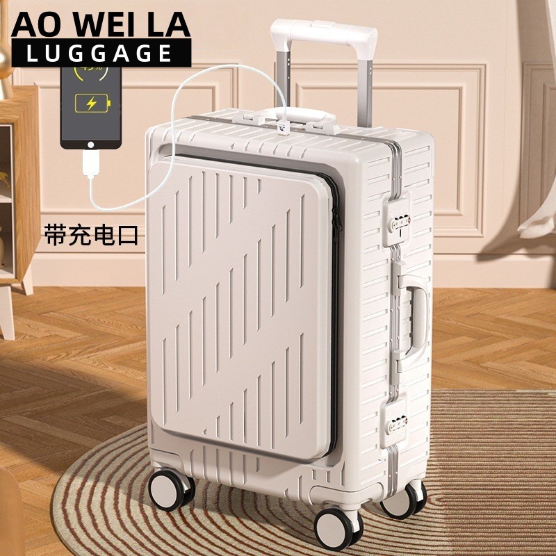 Front Opening Business Luggage - đánh giá và giá Aluminum Frame Carry On Luggage