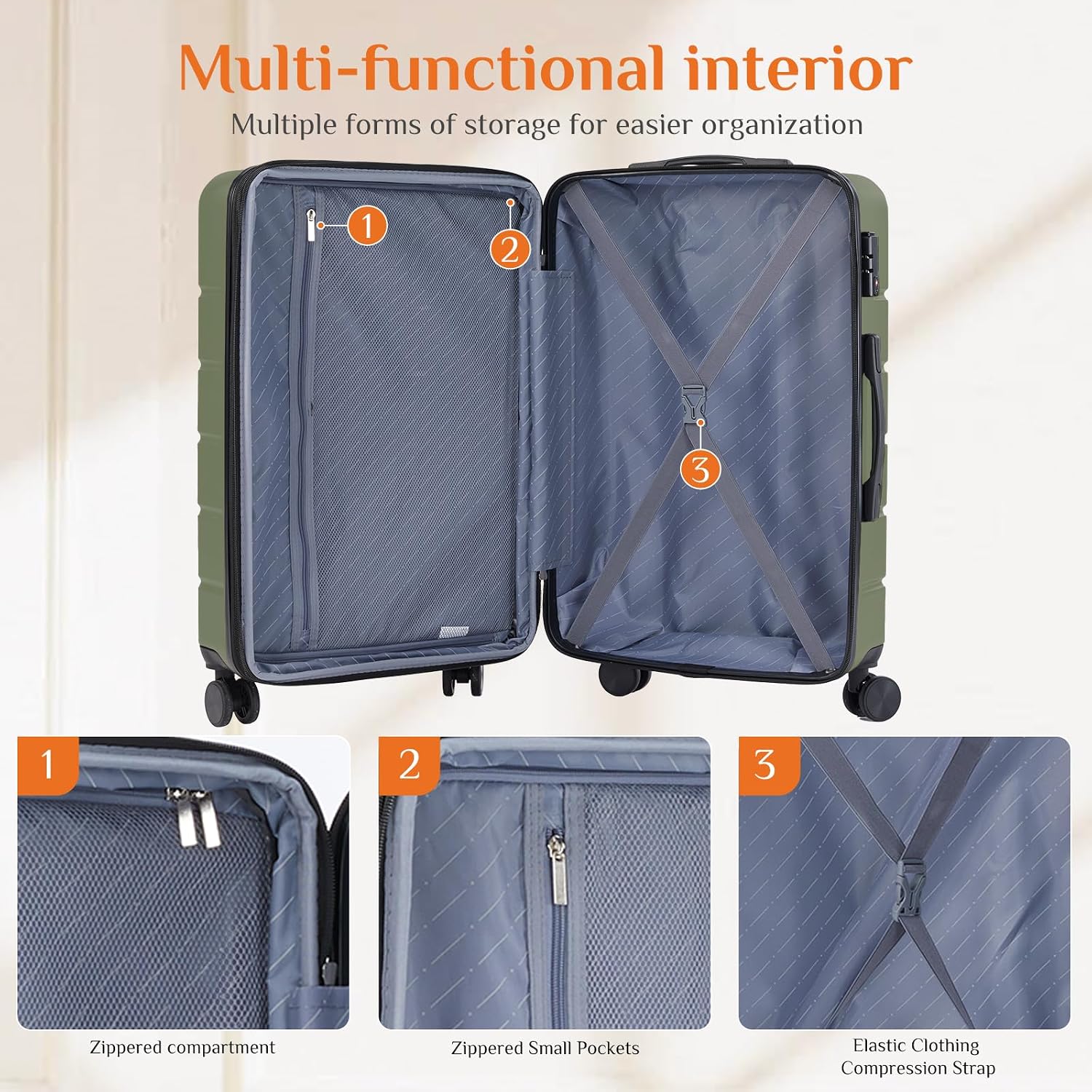 28 Inch Carry on Luggage, Hard - đánh giá và giá Expandable Hard Shell Luggage Set