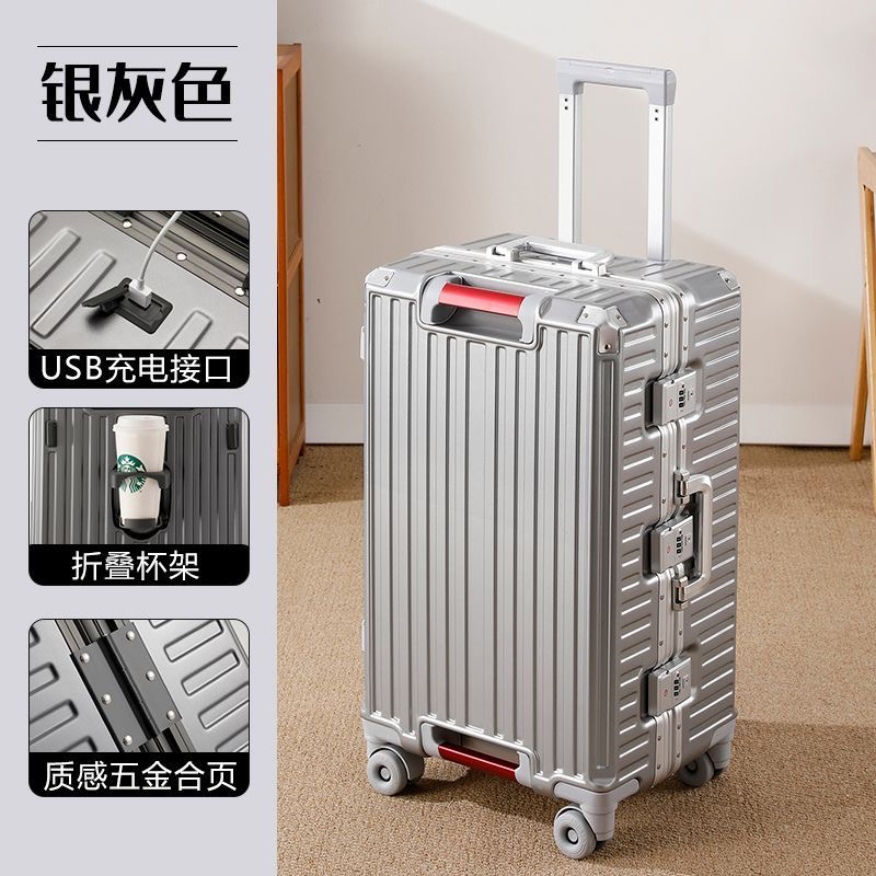 Large Size Travel Suitcase Alu - đánh giá và giá Aluminum Frame Carry On Luggage
