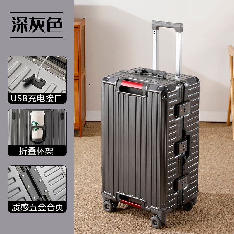 Large Size Travel Suitcase Alu - đánh giá và giá Aluminum Frame Carry On Luggage