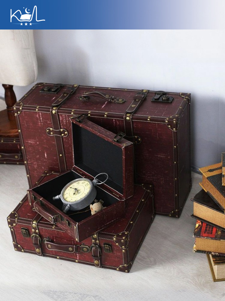Vintage Red Decorative Suitcas - đánh giá và giá Retro Vintage Trunk Suitcase