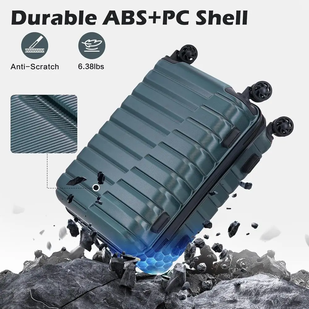 3-Piece Hard Shell Spinner Sui - đánh giá và giá Expandable Hard Shell Luggage Set