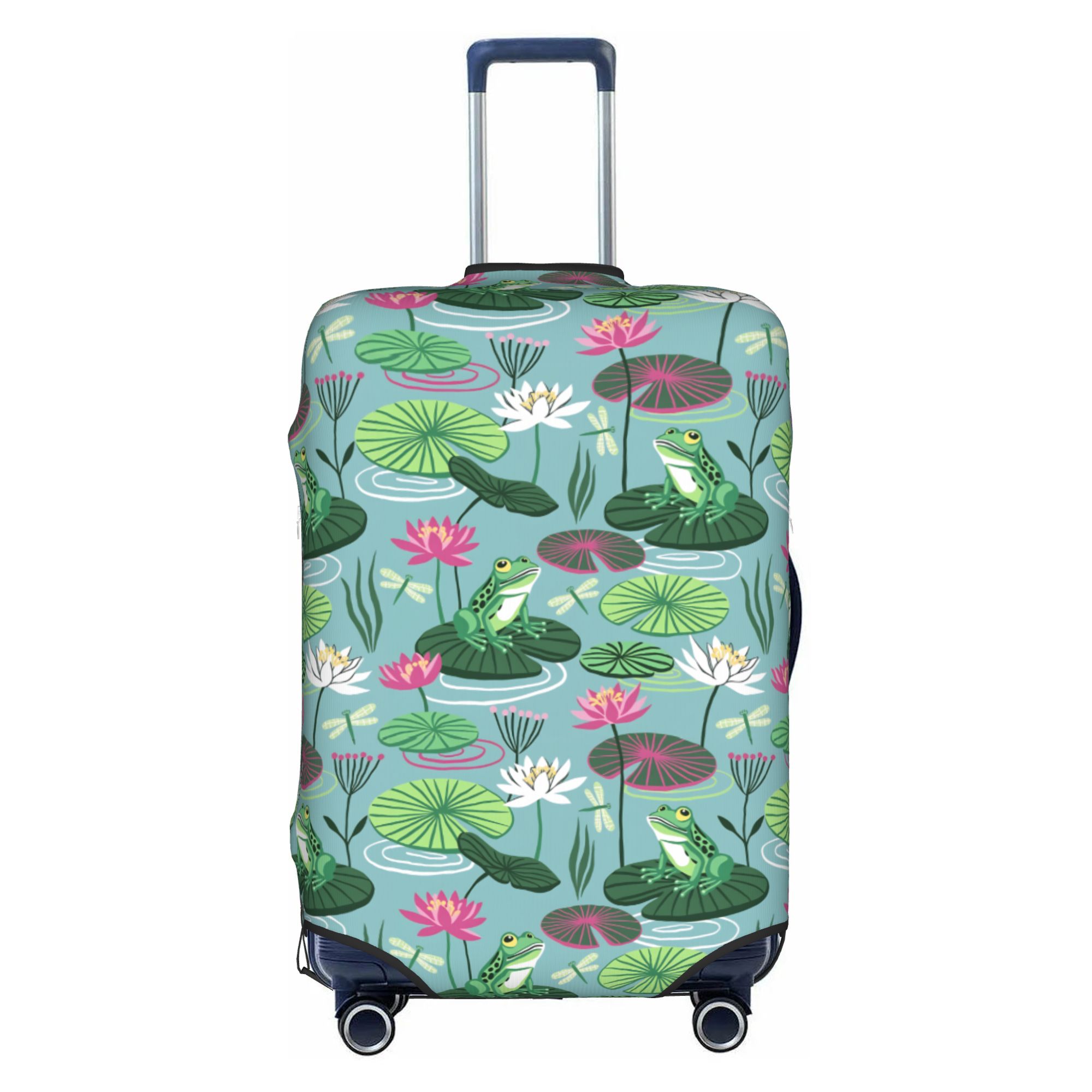 Frogs and water lilies Travel  - đánh giá và giá Waterproof Suitcase Cover Protector