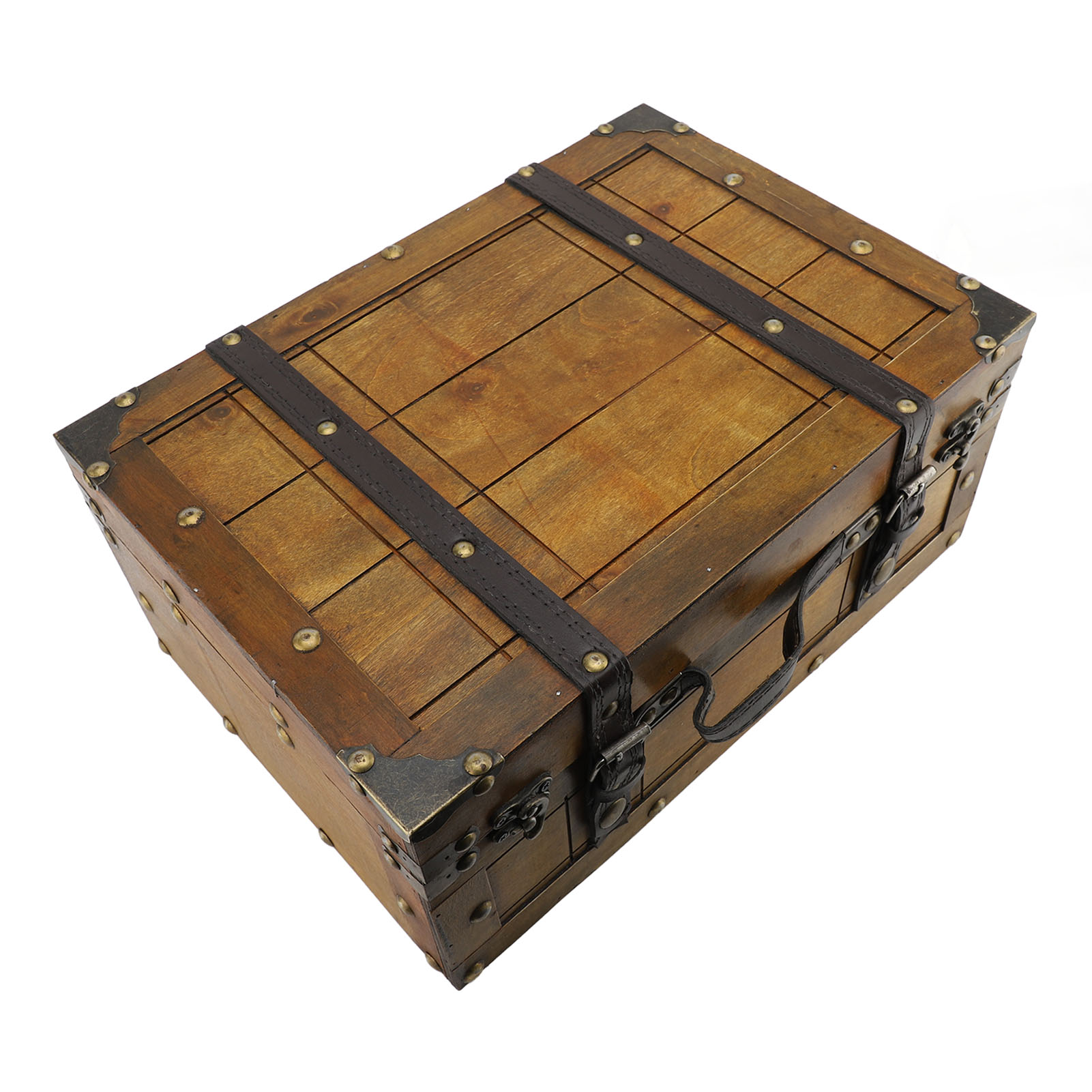 Retro Suitcase Synthetic Wood  - đánh giá và giá Retro Vintage Trunk Suitcase
