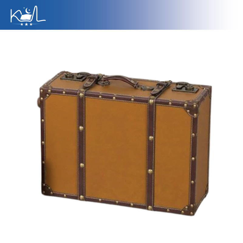 Vintage Orange Decorative Suit - đánh giá và giá Retro Vintage Trunk Suitcase