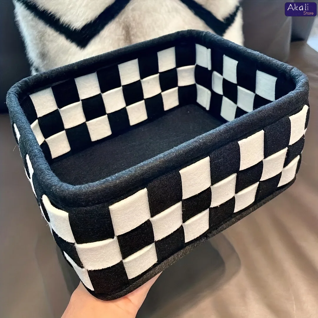 2026Black and White Checkered  - đánh giá và giá Cosmetic Bags