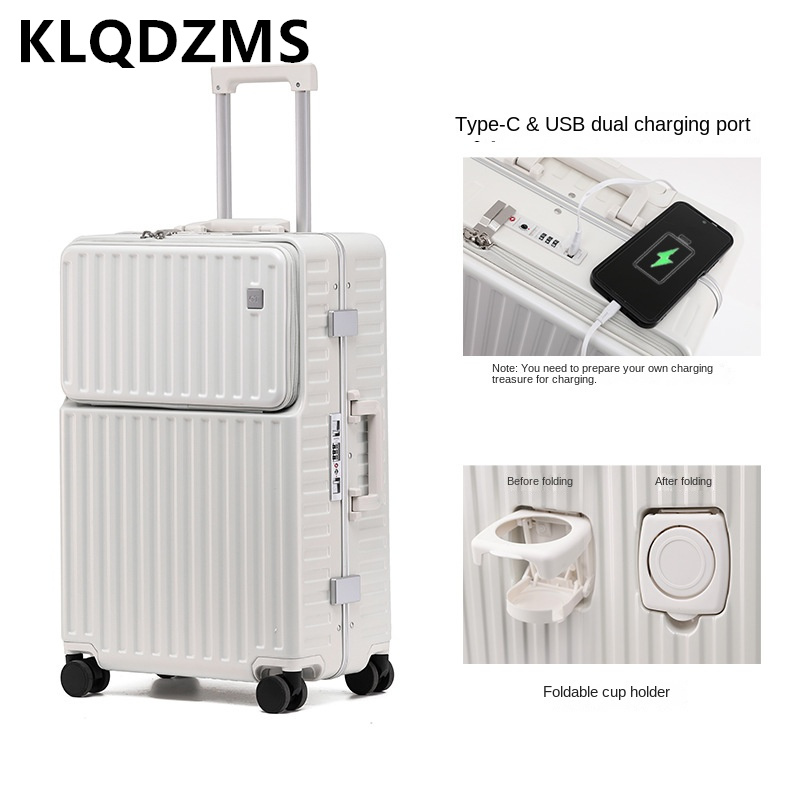 KLQDZMS Handheld Travel Suitca - đánh giá và giá Front Opening Laptop Luggage 24 Inch